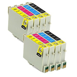 Huismerk 2x Epson: T0556 4 kleuren zwart, cyaan, magenta, geel Multipack inktcartridges