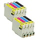 Huismerk 2x Epson: T0556 4 kleuren zwart, cyaan, magenta, geel Multipack inktcartridges