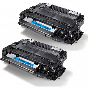 Huismerk 2x HP 55A (CE255A) toner zwart