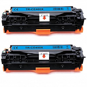 Huismerk 2x HP 507X (CE400X) toner zwart hoog volume