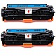 Huismerk 2x HP 507X (CE400X) toner zwart hoog volume