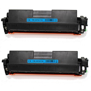 2x Huismerk HP 17A (CF217A) Toner Zwart