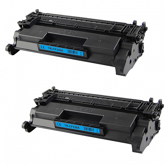Huismerk 2x HP 26A (CF226A) toner zwart