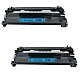 Huismerk 2x HP 26X (CF226X) toner zwart hoog volume