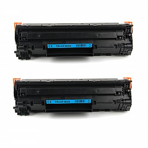 Huismerk 2x HP 83X (CF283X ) toner zwart