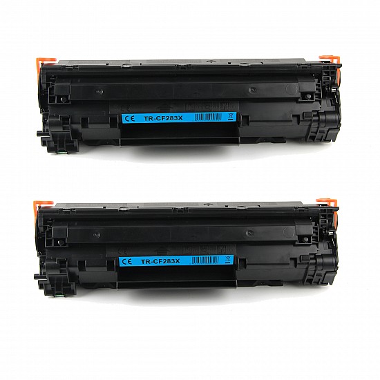 Huismerk 2x HP 83X (CF283X ) toner zwart 