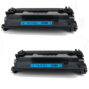 Huismerk 2x HP 87A (CF287A) toner zwart