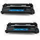 Huismerk 2x HP 87A (CF287A) toner zwart
