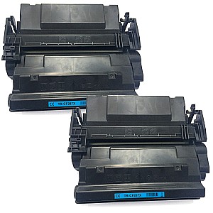 Huismerk 2x HP 87X (CF287X) toner zwart