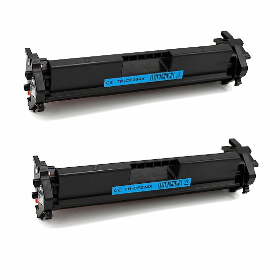 Huismerk 2x HP 94X (CF294X) Toner Zwart Hoge capaciteit
