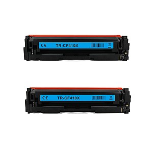Huismerk 2x HP 410A (CF410X) toner zwart hoog volume