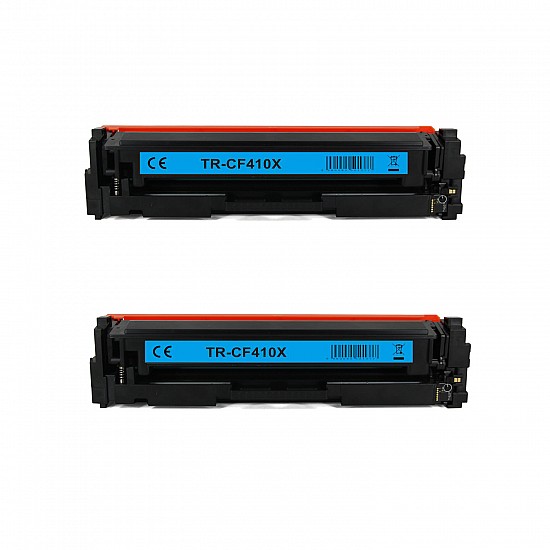Huismerk 2x HP 410A (CF410X) toner zwart hoog volume