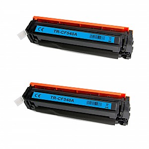 Huismerk 2x HP 203A (CF540A) toner Zwart