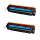 Huismerk 2x HP 203A (CF540A) toner Zwart