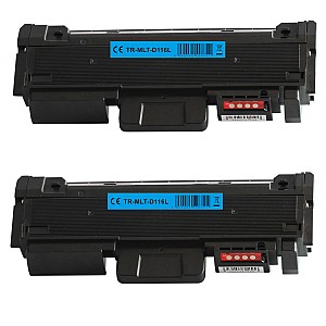 Huismerk 2x Samsung MLT-D116L toner zwart hoog volume
