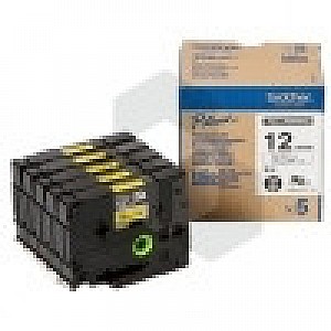 Brother HGe-631V5 hoge resolutie tape zwart op geel 12 mm 5 stuks (origineel)