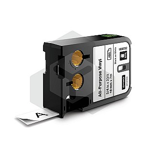 Dymo 1868752 XTL tape vinyl zwart op wit 19 mm (origineel)