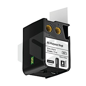 Dymo 1868755 XTL tape vinyl zwart op wit 54 mm (origineel)