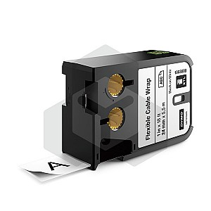 Dymo 1868808 XTL flexibele kabelwikkel zwart op wit 24 mm (origineel)