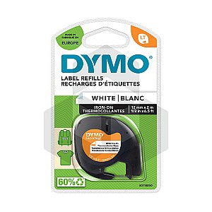Dymo 18769 tape wit opstrijkbaar 12 mm (origineel)
