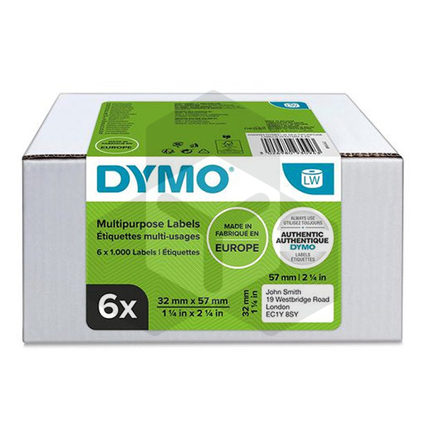 Dymo 2093094 verwijderbare multifunctionele etiketten 6 stuks 11354 (origineel)