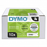 Dymo 2093096 tape zwart op wit 9 mm 10 tapes 40913 (origineel)