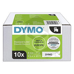 Dymo 2093096 tape zwart op wit 9 mm 10 tapes 40913 (origineel)