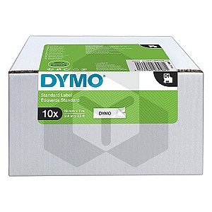Dymo 2093098 tape zwart op wit 19 mm 10 tapes 45803 (origineel)