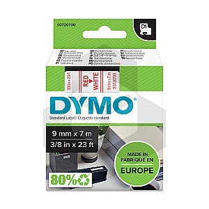 Dymo 40915 tape rood op wit 9 mm (origineel)