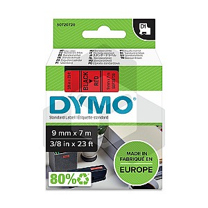 Dymo 40917 tape zwart op rood 9 mm (origineel)