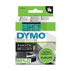 Dymo 40919 tape zwart op groen 9 mm (origineel)