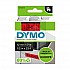 Dymo 45017 tape zwart op rood 12 mm (origineel)