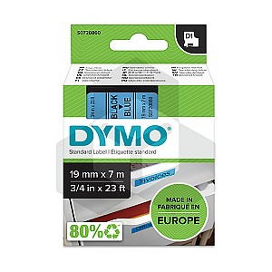Dymo 45806 tape zwart op blauw 19 mm (origineel)
