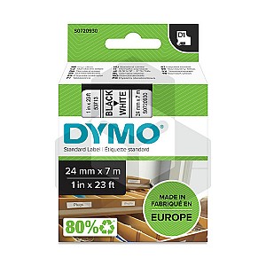 Dymo 53713 tape zwart op wit 24 mm (origineel)