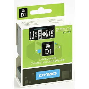 Dymo 53721 tape wit op zwart 24 mm (origineel)