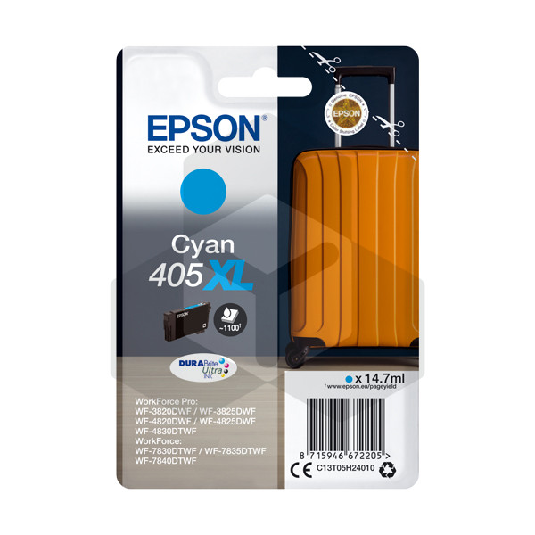 Epson 405XL inktcartridge cyaan hoge capaciteit (origineel)