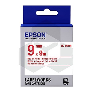 Epson LK-3WRN standard tape rood op wit 9 mm (origineel)