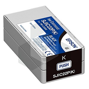 Epson SJIC22P(K) cartridge zwart (origineel)