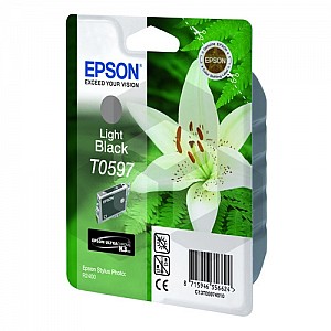 Epson T0597 inktcartridge licht zwart (origineel)