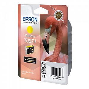 Epson T0874 inktcartridge geel (origineel)