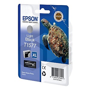 Epson T1577 inktcartridge licht zwart (origineel)