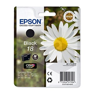 Epson T1801 inktcartridge zwart (origineel)