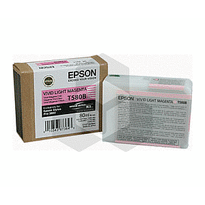 Epson T580B inktcartridge vivid licht magenta (origineel)