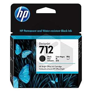 HP 712 (3ED71A) inktcartridge zwart hoge capaciteit (origineel)