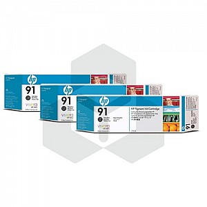 HP 91 (C9481A) inktcartridge foto zwart 3-pak (origineel)