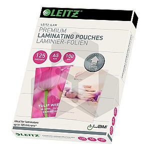 Leitz iLAM lamineerhoes A5 glanzend 2x125 mic. (100 stuks) Leitz iLAM lamineerhoes A5 glanzend 2x125 mic. (100 stuks)