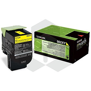 Lexmark 802XY (80C2XY0) toner geel extra hoge capaciteit (origineel)