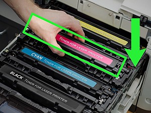 Hoe vervang ik een toner in een laserprinter?