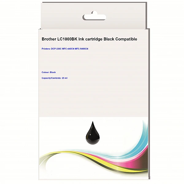 Huismerk Brother LC-1000BK inktcartridge zwart Huismerk Brother LC-1000BK inktcartridge zwart