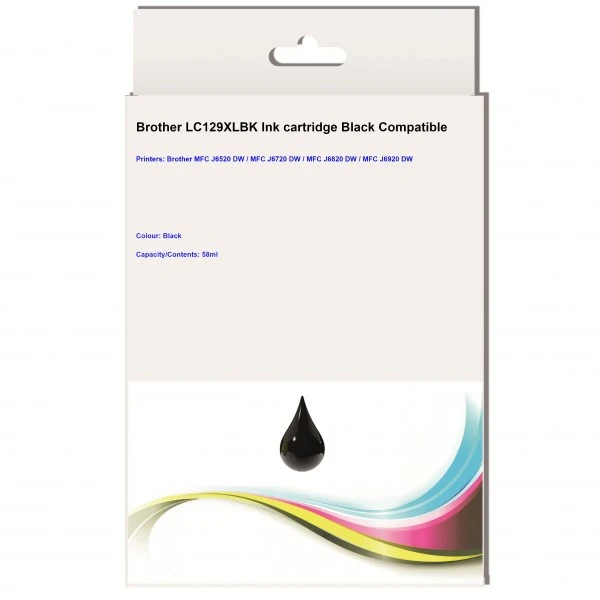 Huismerk Brother LC-129XLBK inktcartridge zwart Huismerk Brother LC-129XLBK inktcartridge zwart